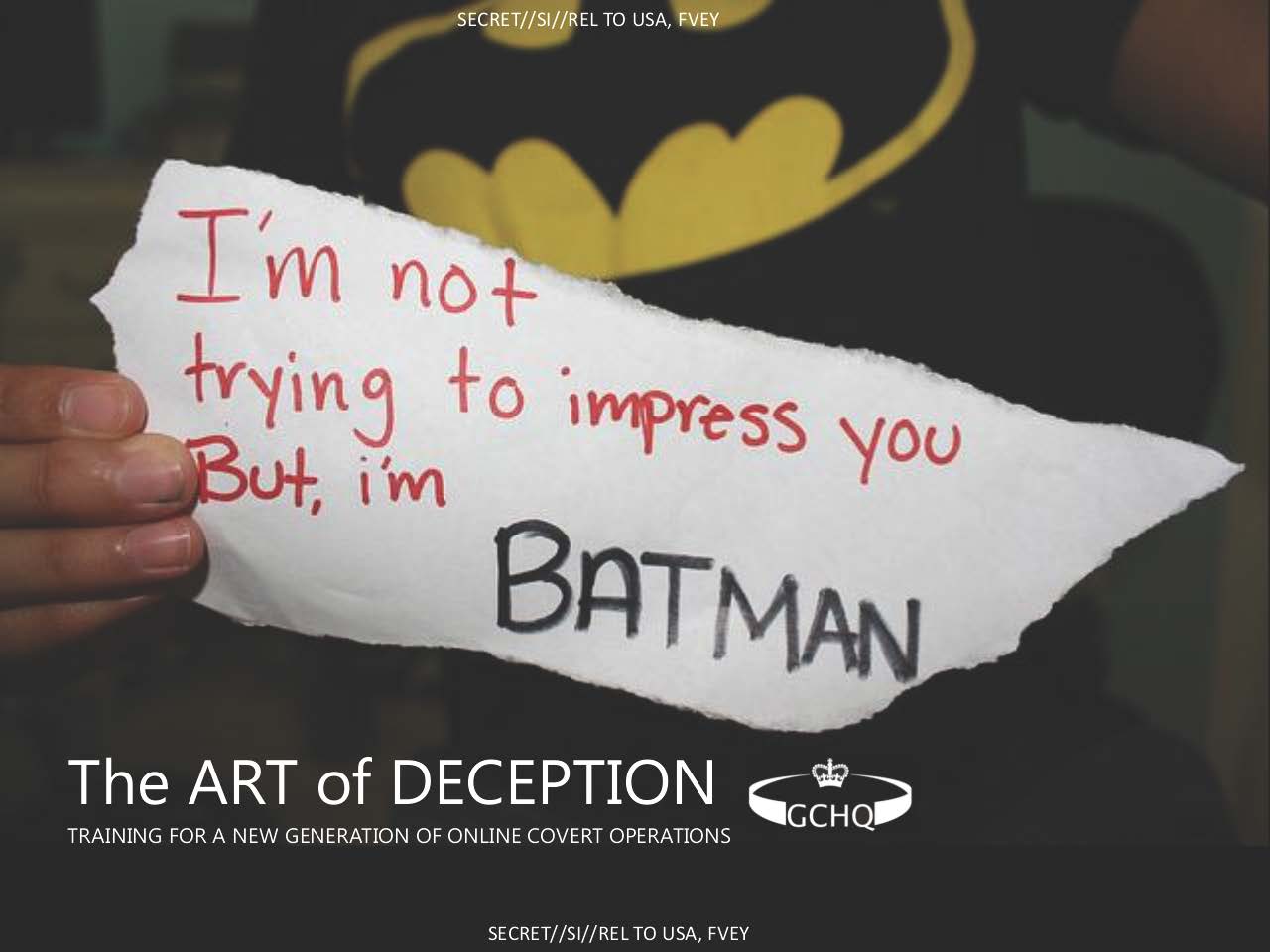 The Art Of Deception The Origin Of